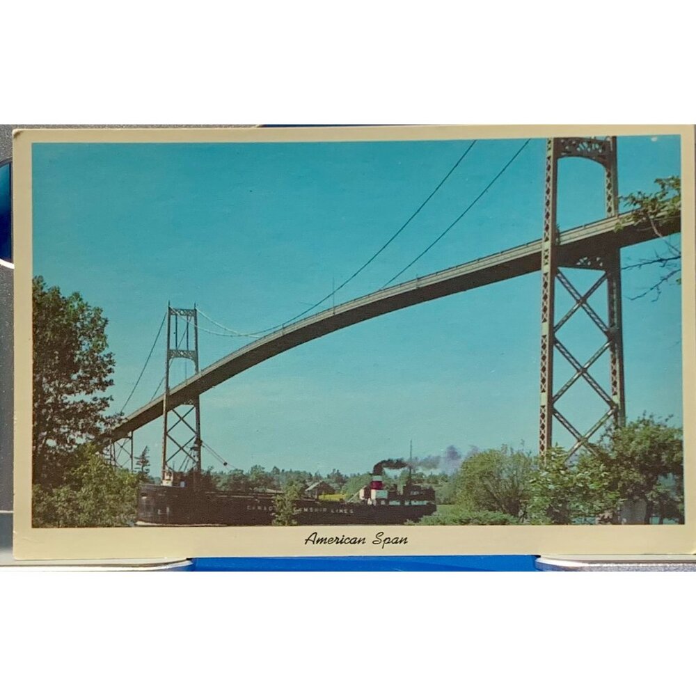 Vintage Postcard American Span Thousand Islands Bridge Thousand Islands N.Y.